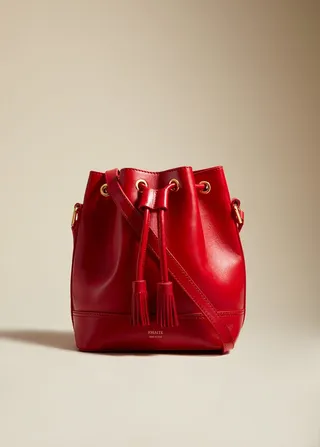 The Small Cecilia Crossbody Bag in Scarlet Leather