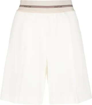 Logo-Waistband Tailored Shorts