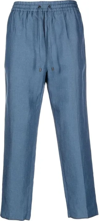 Drawstring-Waist Cropped Trousers