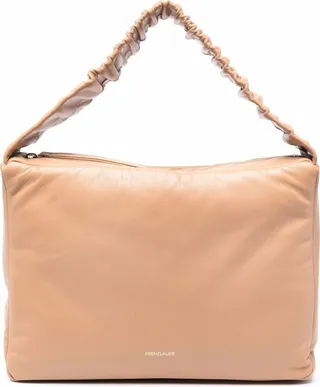 Gathered-Handle Tote Bag
