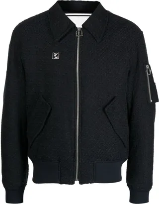 Cotton-Blend Tweed Bomber Jacket
