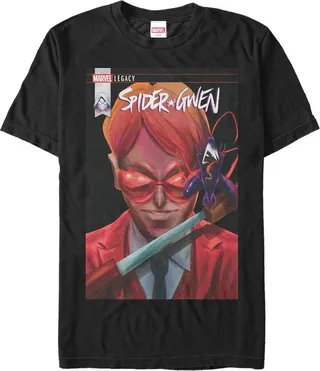 Men's Marvel Legacy Spider-Gwen T-Shirt - Black - X Large