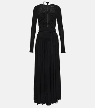 Cutout jersey maxi dress