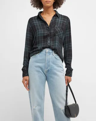 Hunter Plaid Button-Front Shirt