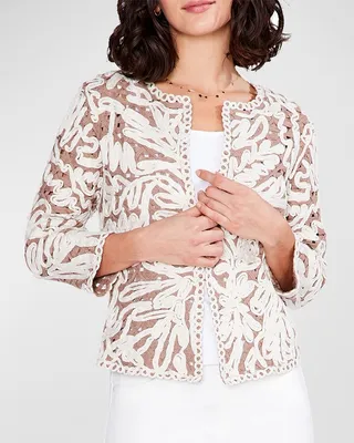 Spring Soiree Two-Tone Soutache Jacket