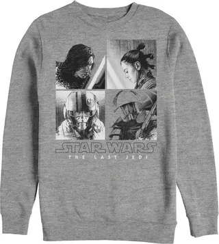 Men's Star Wars The Last Jedi Character Square Sweatshirt - Athletic Heather - Small