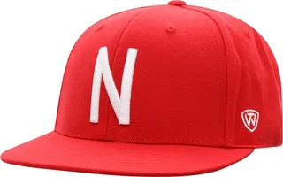 Men's Top of the World Scarlet Nebraska Huskers Team Color Fitted Hat