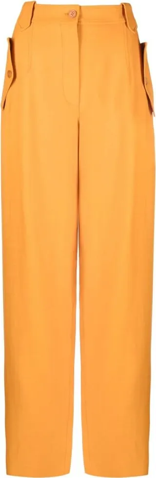 High-Waisted Straight-Leg Trousers