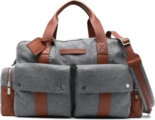 Contrast-Trim Holdall Bag
