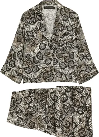 Desmond & Dempsey Crotalus Linen Pyjama Set