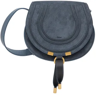 Chloé Navy Small Marcie Shoulder Bag