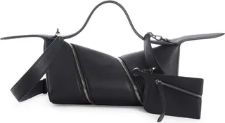 Le Zip Leather Top Handle Bag