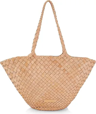 Kai Gradiated Woven Leather Tote