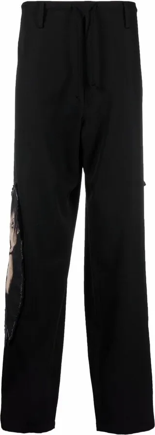 Drawstring Straight-Leg Trousers