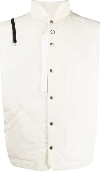 Zip-Detail Padded Gilet Jacket