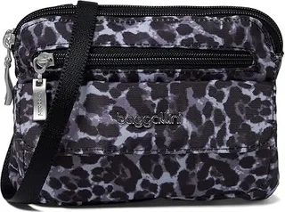 Baggallini Modern Everywhere Mini (Grey Wild Cheetah) Cross Body Handbags
