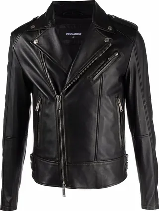 Black Leather Biker Jacket