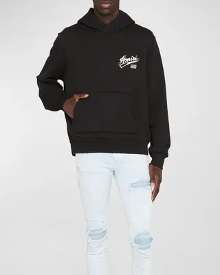 Men's Distressed Logo Hoodie