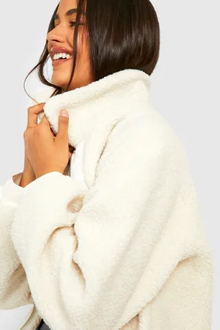 Teddy Faux Fur Bomber Jacket