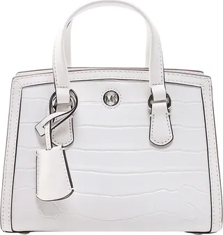 Leather handbag with animalier effect