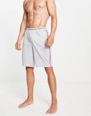 Tommy Hilfiger classic loungewear sleep shorts in gray heather - part of a set