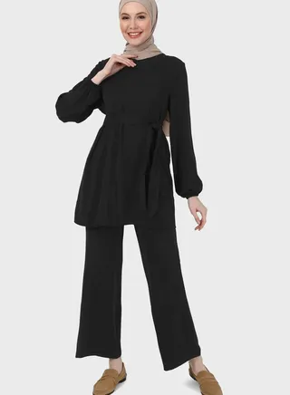 Puff Sleeve Tiered Top & Pants Set