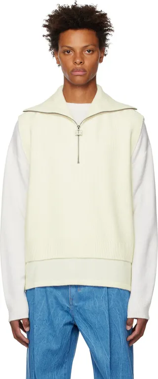 Wooyoungmi Off-White Vest Layer Sweater