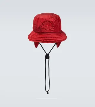 Padded nylon bucket hat