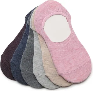 MeMoi High Cut 6Pack NoShow Socks