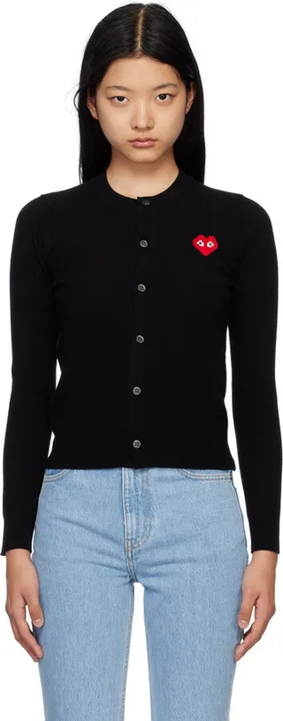 Comme des Garçons Play Black Invader Edition Cardigan