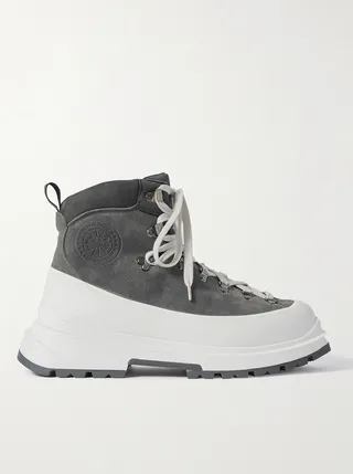 Journey Rubber and Nubuck-Trimmed Suede Hiking Boots
