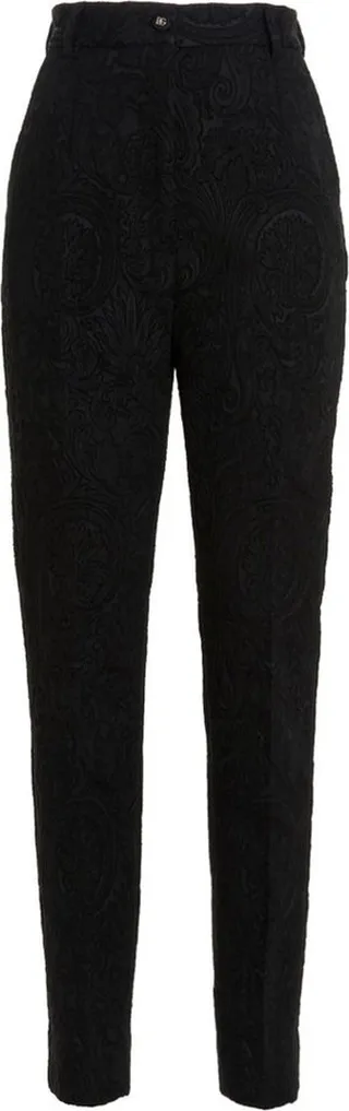 Dolce & Gabbana High-Waisted Jacquard Pants