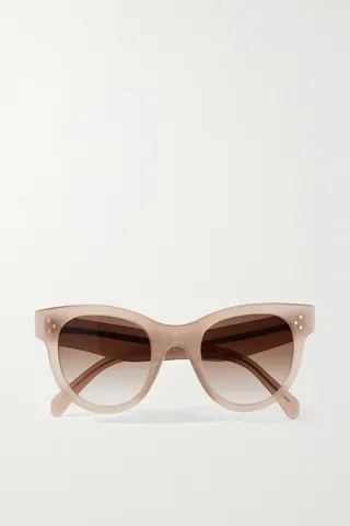 CELINE Eyewear - Round-frame Acetate Sunglasses - Brown