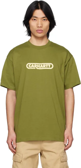 Carhartt Work In Progress Green Fuse Script T-Shirt