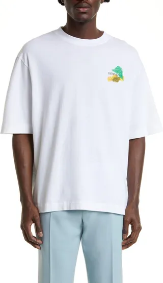 Brush Arrow Oversize Cotton Graphic Tee