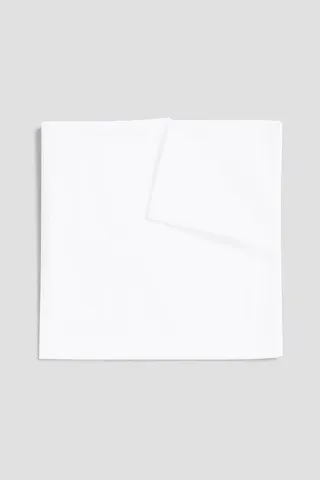 Cotton-blend poplin pocket square