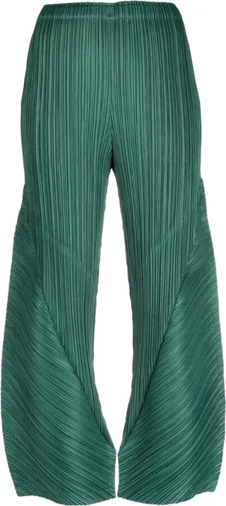 Cropped Plissé Trousers