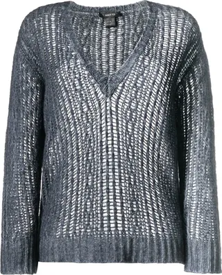 Chunky-Knit V-Neck Jumper