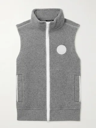 Mersey Logo-Appliquéd Recycled Wool-Blend Fleece Gilet