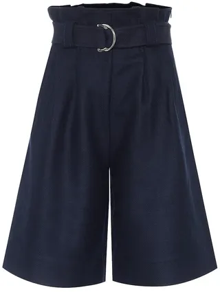 Paperbag wool-blend culottes