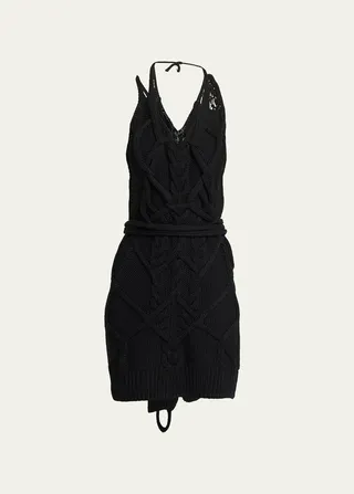 Tikere Distressed Ribbed Halter Top
