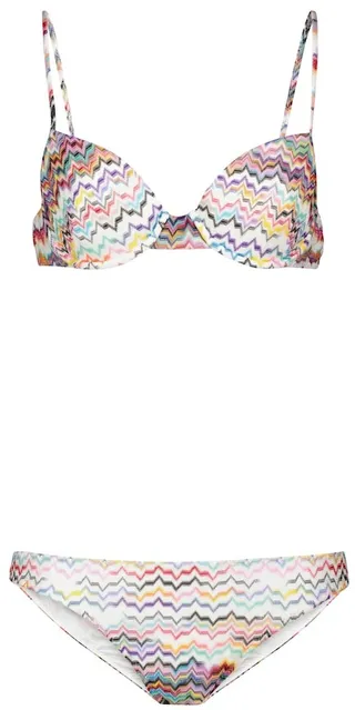 Zig-zag knit bikini