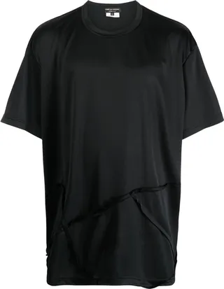 exposed-seam short-sleeve T-shirt