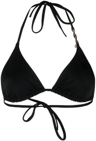Greek Key-embellished bikini top