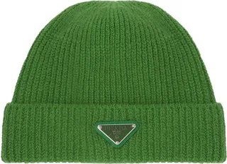 Triangle-Logo Wool-Cashmere Beanie