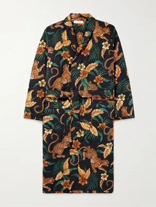 Quilted Printed Cotton Robe