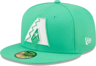 Men's New Era Island Green Logo White Arizona Diamondbacks 59FIFTY Fitted Hat