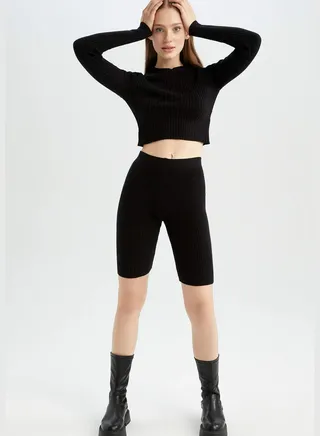 Woman Legging Fit Tricot Short