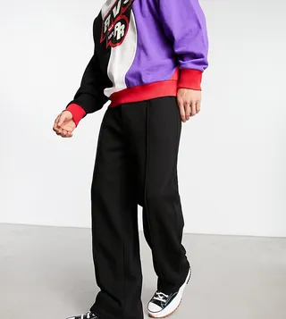 COLLUSION wide leg sweatpants in black - part of a set