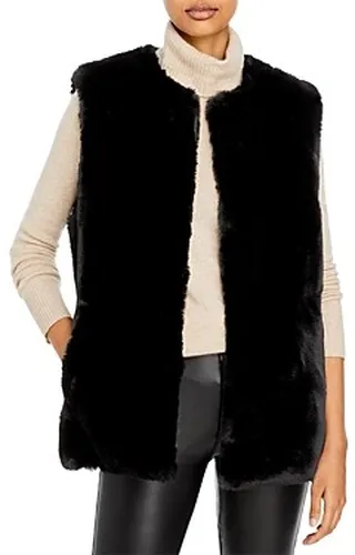 Surell Rex Rabbit Faux Fur Vest